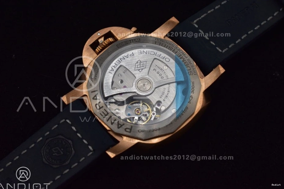 VSF Strap Blue Edition Clone 974 Blue Dial P.900 Bronzo Seasonal 1:1 Best on Calfskin PAM1074 W 0809